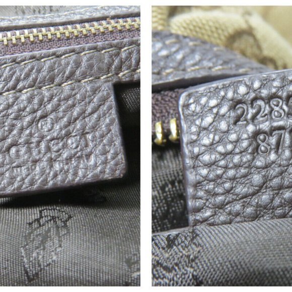 GUCCI Womens Sukey Handbag Bag Tote Purse Guccissima Logo Italy Monogram Vintage - Picture 9 of 14